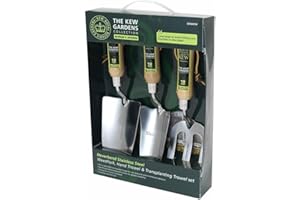 FIXTURES BUSINESS & HOMEWARES 3 Piece Gardening Set by Fixtures Kew Neverbend S/S Trowel & Fork Box