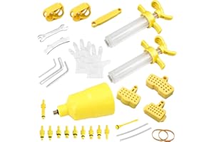 Brevanza 32 Piezas Kit de Purga de Liquido Frenos de Bicicleta, Set de Sangrado para Freno de Disco Hidráulicos para Bicicletas, Juegos de Purgado de Aceite Mineral, para Brake Bleeding.