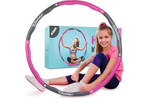 ‎KLEINTOBER KLEINTOBER Premium Hula für Kinder & schlanke Erwachsene Set mit Übungsanleitung Gymnastik Hoola Hoop Hullahub Reifen Kinder, violett-dunkelgrau