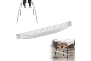 HANQ Poggiapiedi per seggiolone, poggiapiedi regolabile, stabile per seggiolone, poggiapiedi antiscivolo, compatibile con sedie IKEA Antilop, accessori per seggiolone (poggiapiedi bianchi)