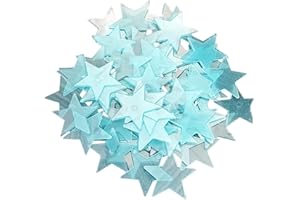 DURDIIY 100 Pz Adesive Fluorescenti da Parete, Stelle Brillanti Belle Adesivi Murali, Resina Fluorescente Adesivi Murali per i Bambini Ragazzi Ragazze Camera da Letto Soggiorno Asilo Adesivi Murali (Blu)