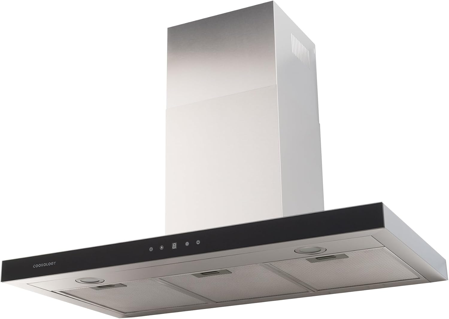 Cookology LINT901SS/A++ Touch Control Cooker Hood, A++ Energy Rated, Kitchen Wall Mounted Chimney Extractor Fan, 90cm T-Shaped Box Style, 3 Speed Powerful Extraction - Stainless Steel
