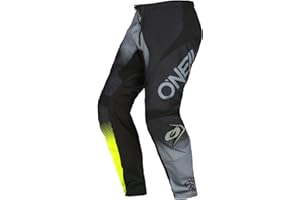 O'NEAL Motocross Trousers MTB Enduro MX Comfortable Loose Fit for Maximum Freedom of Movement, Cuffless Trouser Legs Element Pants Attack Adult, black/white