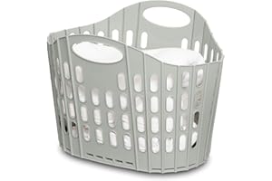 Addis Flat Easy Panier à linge flexible pour linge Vert ortie 38 l