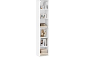 ‎WOLTU WOLTU Bücherregal mit 6 Fächern, Würfelregal freistehend, Standregal, Büroregal Aufbewahrungsregal Aktenregal, aus Holzwerkstoff, 30x158,5x24 cm(BxHxT), SK003ws6