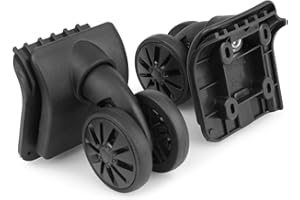 Volein 1 para zapasowych kółek do walizki, kółka obrotowe z 4 otworami na śruby, kółka bagażowe do walizki (V249, 2 sztuki)