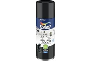 Dulux Valentine Peinture Intérieure et Extérieure Aérosol Color Touch - Pour bois, plastique, PVC, carton, papier - Noir Mat - 400ml