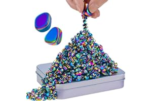 Coolden 500+ Stück Magnet Steine Set, Bunte Magnetsteine Stresskiller mit 2 Große Magnetic Steine für Stressabbau Kreativität ASMR ADHS, Fidget Magnets Spiel Geschenk für Erwachsene Jungen Mädchen