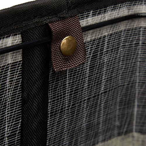 Relaxdays Wäschekorb Bambus HxBxT: ca. 65,5 x 43,5 x 33,5 cm faltbare Wäschetruhe rechteckig mit einem Fassungsvolumen von 83 L mit Wäschesack aus Baumwolle zum Herausnehmen als Wäschepuff, schwarz - 7