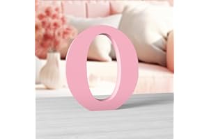 Aruatu 6 Inch Pink Wood Letters - Unfinished Wood Letters for Wall Decor & Craft Projects