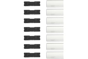 GODNEEI Pack of 7 Name Badges for Work, Magnetic Name Badges with Strong Double Magnet, Name Badges with Pin for Clothes 72 x 32 mm