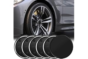 SUEVUT 6 Stück Radnabenkappen Nabendeckel OD 65mm ID 60mm Radnabenabdeckung Nabenkappen, Radnabendeckel Felgendeckel Felgenkappen, Schwarz