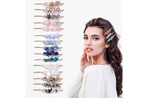 15 Stücke Kristall Haarklammern Kraeoke Edelstein Haarnadel Bunt Bobby Pins Haarspangen Accessoires für Frauen und Mädchen
