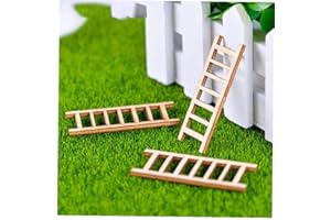 Angoter Regalos en Miniatura 6PCS Hada de Madera Escaleras Jardín decoración del hogar Mini Toy Craft Micro Adornos Decoración