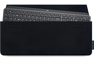 Adore June Keeb Housse Compatible avec Logitech MX Keys/Logitech MX Keys Mac, Fait sur Mesure Case pour Clavier - Noir