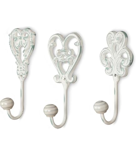 Attaccapanni Art Déco in ottone con ganci, anni '80, set di 5 in