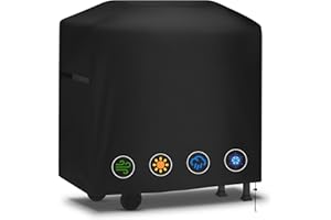 Yimomoyi Funda Barbacoa Exterior Impermeable, Cubierta para Barbacoa Gas de Tela Oxford 420D, Funda para Barbacoa Universal Negro, Fundas Barbacoa Anti-Viento Anti-Polvo(117x66x117cm)