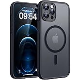 TOCOL iPhone 12 Pro MAX Case, Compatible with MagSafe, Titanium Black | Built-in magnets, camera lens protection, military pr