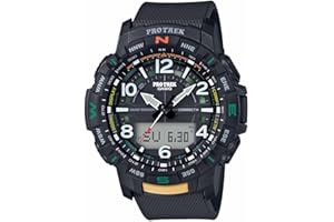 Casio Męski analogowo-cyfrowy zegarek kwarcowy z plastikowym paskiem PRT-B50-1ER, Czarny, 0, pasek