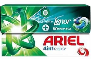 Ariel 4en1 PODS, Lessive Liquide En Capsules 26 Lavages, + Touch Of Lenor Unstoppables, 7 Jours De Fraîcheur Longue Durée