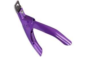 WISH BEAUTY,THE ROYAL ELEGANCE Nail Clippers Tip Cutters for Acrylic False Fake Gel Artificial Nails Rustproof Sharp Professional Manicure Pedicure Trimmer Nail Care Tools (Purple)