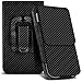 Produktbild N4U ONLINE - Samsung Galaxy Note 4 Premium Karbonfaser Tasche Gürtel Schutzhülle