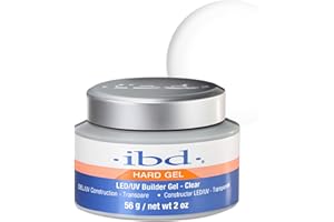 IBD Hard Gel - LED/UV Builder Gel Transparente, 1 pack (1 x 56 g) - MADE IN USA - Construcción de uñas en casa - sin citas y salones de uñas ruidosos