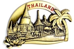 3D – Thailand Bangkok ayutthaya metall kylskåpsmagnet klistermärke stad semester souvenir resa minne på kylskåp gåva