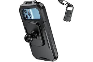 iMESTOU Wodoodporny uchwyt rowerowy IP66 z głowicą kulową 2,5 cm, odpowiedni do komponentów rozmiaru RAM B / 2,5 cm podwójne ramiona gniazdowe, pasuje do telefonów komórkowych 8,9 - 15,5 cm o