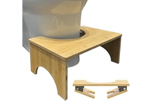 DTXDTech Squatting Potty Step Footstool, Bamboo Toilet Stool, Assisted Toilet Stool, Poop Stool, Healthy Bowel Movement，Your Nice Helper