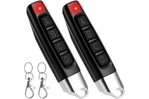 CKDSA Mando Garaje Universal 433 MHz 2 Piezas Mando Puerta Universal Clonador con Señal Estable con 4 Botones Clonación Inalámbrico Portátil para Puertas de Garaje Cancelas Coches