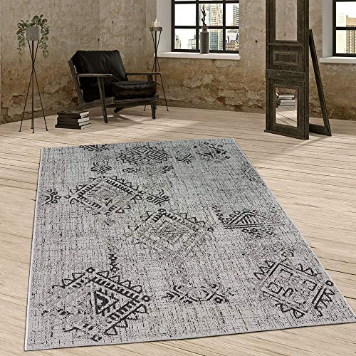Tapis Tissé Gris