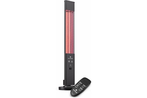 Blumfeldt Chauffage Infrarouge sur Pied, Radiateurs Intérieur et Extérieur 3000W, Chauffage Maison et Jardin, Chauffage Electrique de Terrasse, Télécommande, Chauffage Électrique IP65, Econome Energie