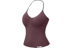 TAYOEA Soutien-Gorge de Sport Femme Débardeur sans Couture décolleté en V Sexy Gym sans Manches Hauts sans Dos Longs Halter Top Workout Sports Bra pour Fitness Course Jogging Yoga