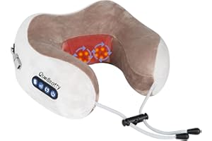 QUELLSOTTY Masseur Cervical et Cou, Appareil Massage de Cervicales, Masseur Électrique Oreiller de Nuque sans fil Massant à Shiatsu, Coussin de Massage Électrique pour les Cervicales Douloureuses