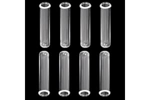 Cleminsta Set di 8 Provette Acriliche Trasparenti e Riutilizzabili, Tubi per Fiori, Provette Test di Laboratorio, Provetta Idroponica e Set di Provette Trasparenti per Decorazioni e Fai-da-Te