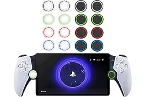 GIOPUEY Capuchon Joystick Compatible avec Playstation Portal Remote Player, 16 Pièces Silicone Joystick Thumb Stick Grips Cap Coque étui de Protection，Souple Antidérapant - 8 Colors