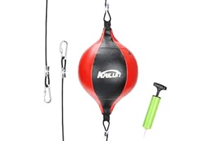 Poire de Vitesse de Boxe Victop Vitesse Ball Cuir Boxe Poire De Frappe Entrainement avec Pompe et Crochet Sac de Vitesse de Suspension pour la Boxe MMA Muay
