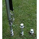 6 Stück CARAVAN - MARKISEN-HALTER mit SCHRAUBHERINGEN - ALU GEHÄRTET - 6 Stück  mit   25 mm  EDELSTAHL  über KOPF Metallschäkel - DER STABIELO - PROFI-WURMI mit SPEZIALHÄRTUNG - Schraubheringe - Zeltheringe - Wurmi-produkte für CAMPING-CARAVAN-OUTDOOR-FREIZEiT - MADE in GERMANY - LANGZEIT-TEST bestanden - HOLLY PRODUKTE STABIELO ®