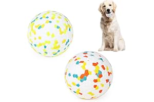 EASY JOY 2 Stück Unzerstörbar Hundebälle Hundespielzeug Stark Federnde Trainingsbälle Langlebige wurfball für Haustiere, Hund kauspielzeug aus E-TPU für Mittlere oder Große Hunde…