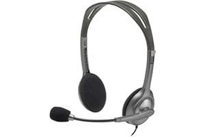 Logitech H111 Cuffie Cablate per Computer, Stereo con Microfono, Cancellazione Rumore, ‎Jack Audio da 3.5 mm, PC, Mac, Laptop, Smartphone, Tablet - Nero