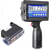 WELCZEK TIJ127 Portable Inkjet Printer for Coding | Print dates, batches, QR codes, barcodes and logos on cardboard, plastic,