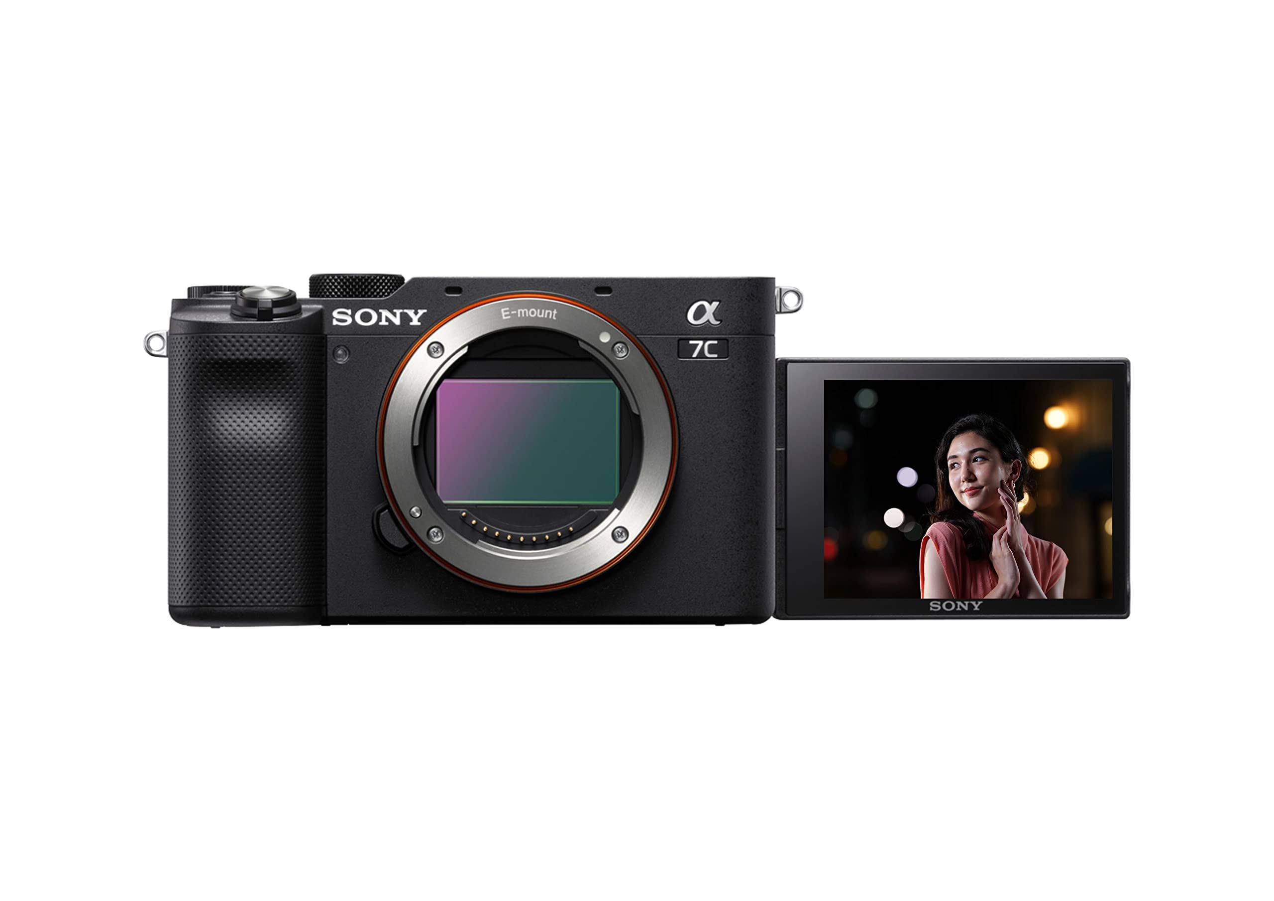 Sony Alpha Ilce-7C Compact Full Frame 64 GB Camera | 4K with Flip Screen, Light Weight | Real Time Tracking | Content Creation - Black
