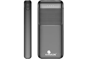 Kratos Legend Champ Power Bank 20000mAH, Fast Charging 22.5W, Triple Output, Dual USB & USB Type C Output & Input Quick Charge Power Bank for iPhone, Android & Other Phones,BIS Certified, Black