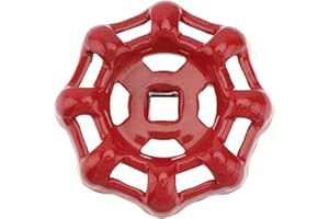ULTECHNOVO Roter Ventilgriff Metall Handrad Ersatzgriff Für 5X5 Mm Ventilschaft Wasser Hahn Absperrventil Radgriff Robust Und Einfach Zu Bedienen