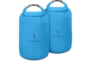 ioutdoor Dry Bag Set,2L/5L/10L/20L Waterproof Dry Bags Lightweight Dry Sacks Set Waterproof Roll Top Bags for Rafting Hiking Camping Fishing Boating (Blue, 2L+2L)