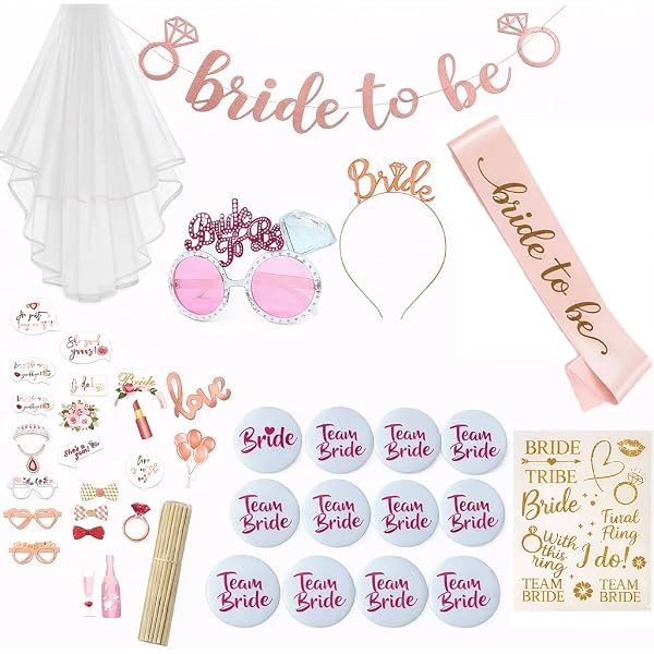 Fascia Per Sposa BOXOB – Con Scritta Bride In Perle E Strass, Spilla A Diamante Inclusa, 80x9,5 Cm