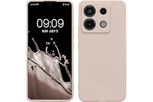 kwmobile Funda para Xiaomi Redmi Note 13 Pro 5G / Poco X6 5G Carcasa - Ultrafina de TPU y Silicona con Bordes elevados anticaídas - Beige Rosa Claro