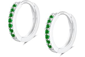 EPIRORA Silver Hoop Earrings for Women, Sterling Silver Small Huggie Hoop Earrings | Hypoallergenic Daisy Flower Cubic Zirconia Hoops Earring Jewellery Gifts for Ladies Girls Birthday Wedding Christmas