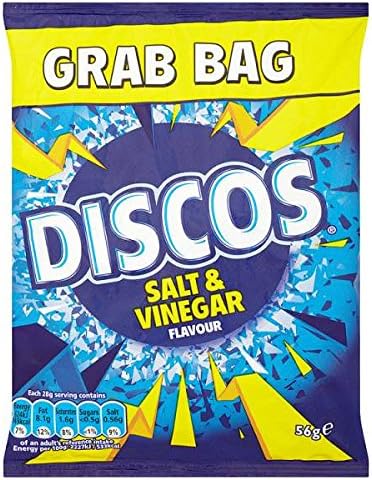Discos Salt & Vinegar Flavour Grab Bag 56g (Pack of 28 x 56g)